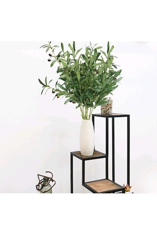 Yapay Zeytin Dalı 4 Adet Uzun Dallı 90Cm 6 Meyveli