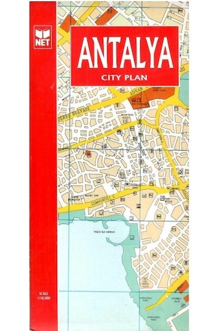 Türkiye - Antalya - Alanya Map City Plan Arkalı Önlü Harita