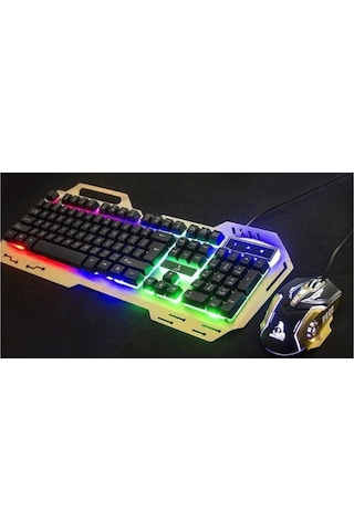 Polygold PG-8014 Işıklı Oyuncu Q Klavye Mouse Seti