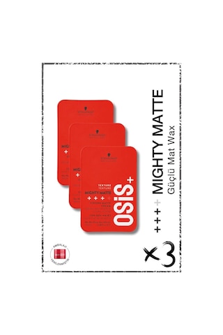 Osis Mighty Matte Güçlü Tutucu Mat Wax 3 x 100 ML
