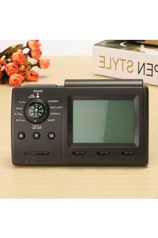 Bloomnest Lebıhmurah Bf282 Dijital Otomatik Ezan Saati, Namaz Vakti Ve Kıble Gösteren Müslüman Saati Siyah