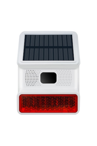 Kangvka Güneş Enerjili 433mhz Kablosuz Sesli Işık Alarmı, Entegre 1000ma Pil, Ip65 Su Geçirmez, Kızılötesi Algılama, 100db Ses, 100m Alım Mesafesi