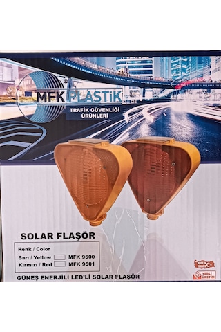 Güneş Enerjili Flaşör Lamba Kırmızı 2 Adet