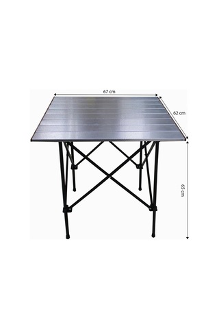 Gray Wolf Alüminyum Katlanır Kamp Masası Taşıma Çantalı Alm101 Açık Gri