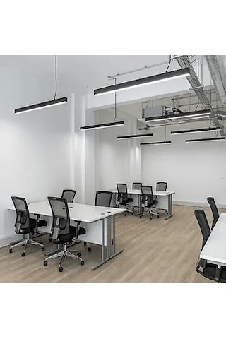 Cata Ct 9080 50w Sıva Üstü Linear Armatür 6400k Beyaz Işık Siyah