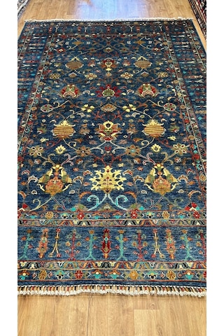 El Dokuma Afghan Halısı Mor