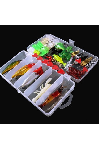 Tenfowee 78 Parça Balık Yemeği Ve İğne Aksesuar Seti - Metal Ve Plastik Malzeme, Balıkçılık Gereç Kutusu Dahil