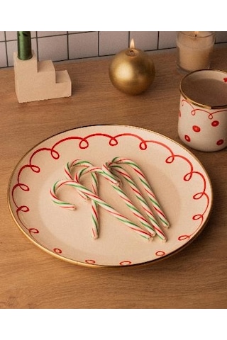 Merry Emaye Sunum Tabağı Dekoratif Tabak 26cm
