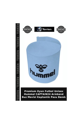Premium Oyun Futbol Unisex Hummel Captaın24 Armband Buz Mavisi Kaptanlık Pazu Bandı Mavi