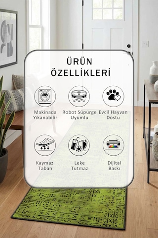 Yıkanabilir Yolluk 120 Kahve