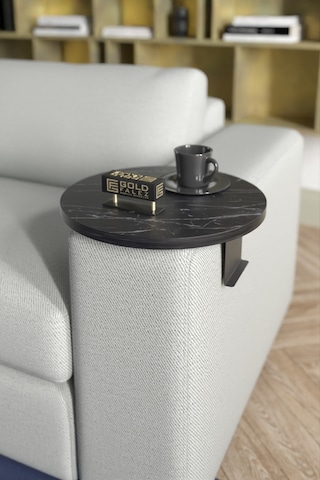 Goldfalez Ayarlanabilir Dekoratif Modern Yan Sehpa Tepsi Bendir