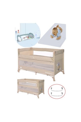 Lorelli Up And Down 60x120 Bebek Anne Yanı Oyun Parkı Yatak Beşik Yatak Hediye