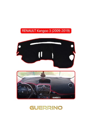 Renault Kangoo 3 2007 Now Torpido Koruma Halısı Kırmızı Kenar