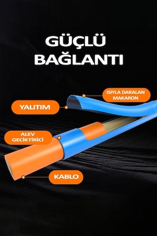 Makaron Kablo Koruyucu Seti 560 Parça Isıyla Daralan Kablo Yalıtım Tamir Seti Kablo Toplayıcı Aparat