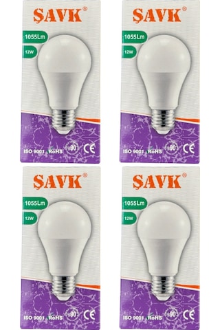 Şavk 12w 4000k Günışığı E27 Duylu Led Ampul 4 Adet