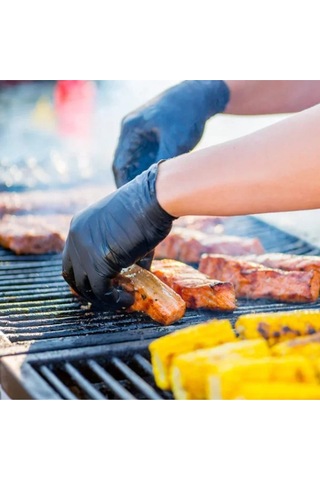 Haspet Nitril Eldiven Ekstra Kalın Siyah L 50'li