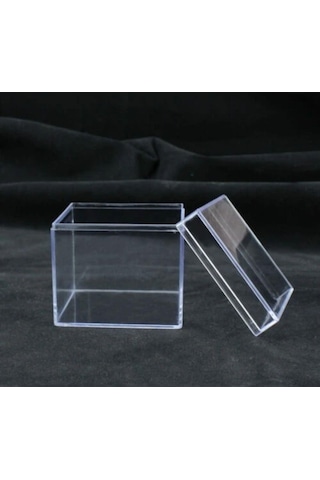 Mıka Kutu Kare 4x4 Cm Şeffaf 20li Şeffaf