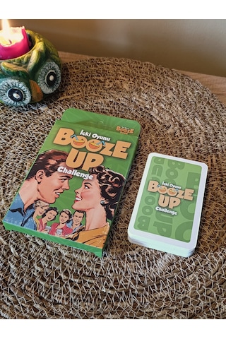 Booze Up İçki Oyunu Challenge - Kese Hediyeli 50 Kart Eğlenceli Parti Oyunu