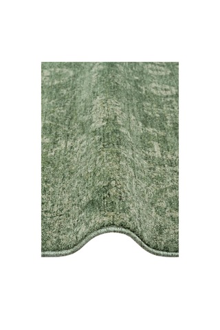 Eko Halı Shıraz Shr 02 Green Vintage Tarzlı Yumuşak Dokulu Modern Makine Halısı Yeşil