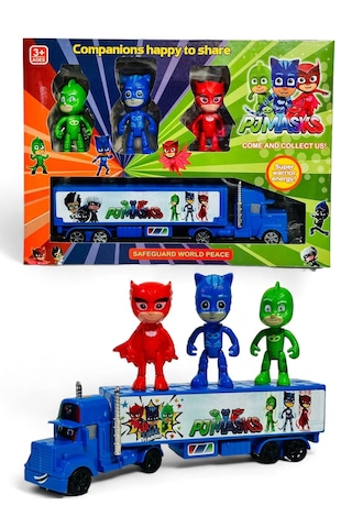 3 Lü Pjmasks Pj Maskeliler Tırlı Figürlü Karakter Figür Set