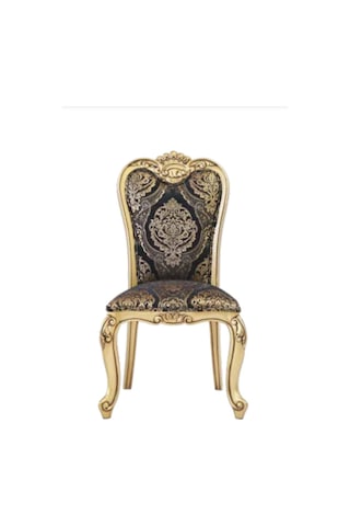 Bengimobilya Sandalye Zus003 Klasik Model Yaldızlı Nakışlı Kumaş Gold Oymalı K