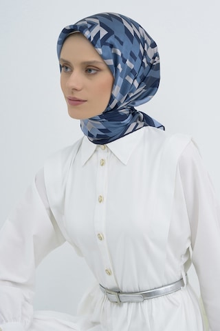 Saf İpek Sura Eşarp-2026 İlkbahar-yaz- 950700d Lacivert