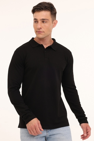 Kinetix Mb Sn329 Ukol Polo 4pr Siyah Erkek Uzun Kol T-shirt Siyah