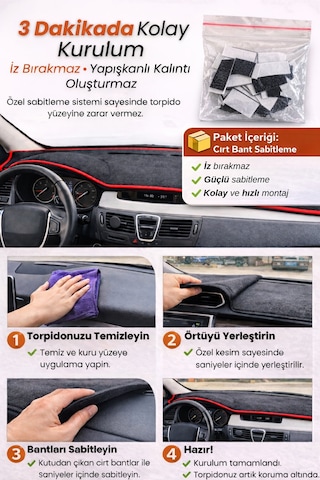 Kia Sportage 2017-2020 Torpido Örtüsü Ön Panel Halı Torpido Koruma Tam Uyum Araca Özel Kaymaz - 760 Stiloto