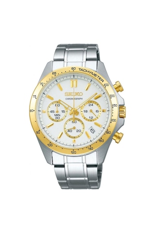 Sbtr024 Chronograph Erkek Kol Saati Gümüş - Altın