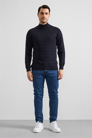 Süvari Lacivert Regular Yarım Balıkçı Yaka Kazak Tr2013700495-m09 Lacivert