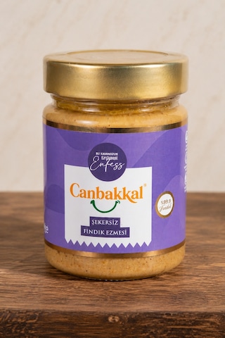 Canbakkal %99,9 Şekersiz Fındık Ezmesi 300 G İlave Şekersiz ve Katkısız Saf Fındık Kreması