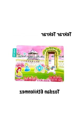 Tekrar Kullanılabilir Prenses Bahçesi Sticker Seti Abanoz