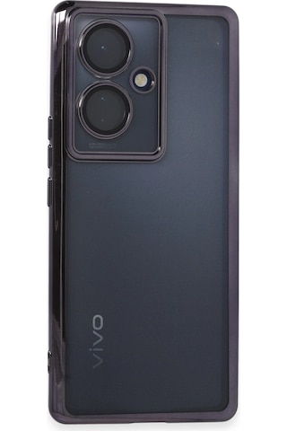 Gld-spt- Newface Vivo V29 Lite Kılıf Razer Lensli Silikon - Mor