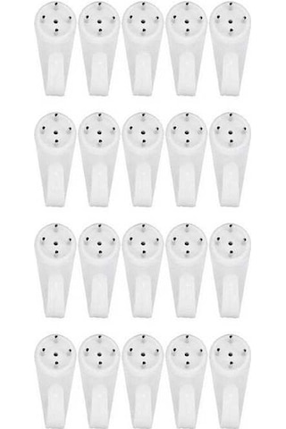 Dancemonkey Adet Beyaz Plastik Kare Kanca Küçük Askısı Banyo 4 Pin M Kullanın Gümüş Altın