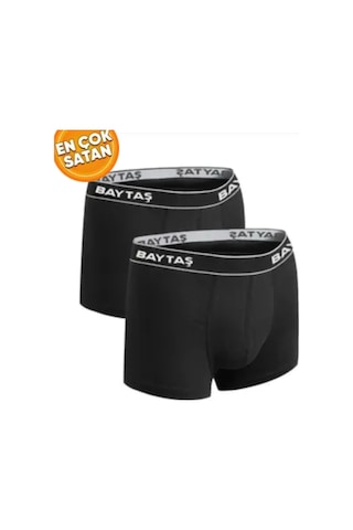 Baytaş Erkek Likralı Boxer 6'lı Paket Karışık Renk 2 Adet Çorap 001