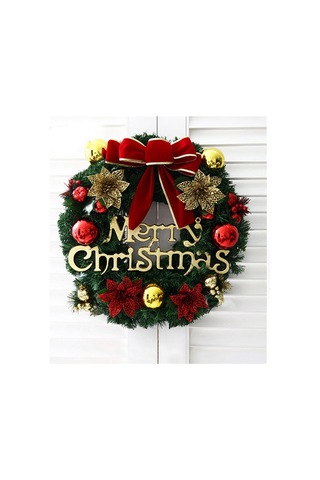 Fiyonklu Noel Çelenk Düğüm Sahte Çiçekler Toplar 20 Çok Renkli