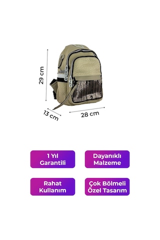 Kriste Bell Kadın Sırt Çanta Taupe 26458 Taba