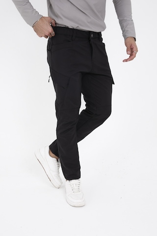 Camp Scoutland Camp593 Outdoor Softshell Su Ve Rüzgara Dayanıklı içi Polarlı Kışlık Erkek Siyah Taktik Pantolon Siyah