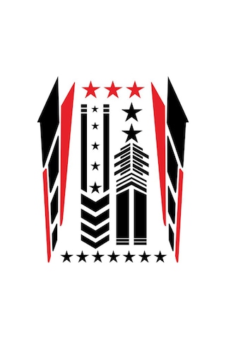 Monyee Motosiklet Vinil Sticker Seti Siyah-kırmızı D-2195: Stüdyo Dekorasyon, Kolay Kurulum, Dayanıklı, Fender/tank/body Dıy