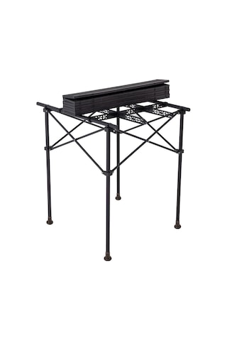 Mynila Esneme Engelleyen Roll Bar Destekli + Taşıma Çantalı Katlanır Kamp ve Piknik Masası - Siyah