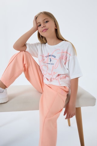 U.s. Polo Assn. Kız Çocuk Turuncu Pijama Takım 5274-49882 Turuncu
