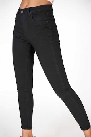 Kadın Siyah Yüksek Bel Dar Paça Skinny Fit Likralı Pantolon
