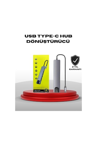 4k Hdmı Çıkışlı, Gigabit Ethernet'li Usb C Çoklu Port Hub