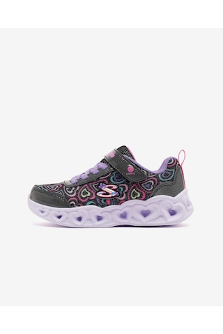 Skechers Heart Lıghts Büyük Kız Çocuk Siyah Işıklı Spor Ayakkabı 303257l Bkmt Siyah