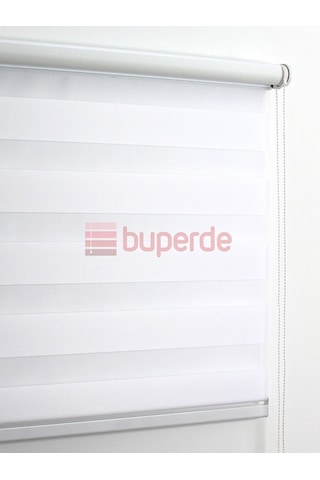 Buperde Optik Beyaz (Kar Beyazı) Eko Zebra Stor Perde