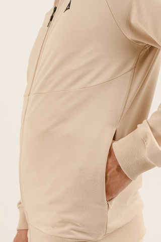 Airlife Saturn Ur7 Pro I Tam Boy Fermuarlı Erkek Kapüşonlu Sweatshirt Bej
