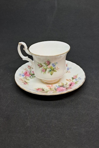 Moss Rose Vintage Türk Kahve Boyu Kahve Fincanı 2 Parça 90ml Pembe