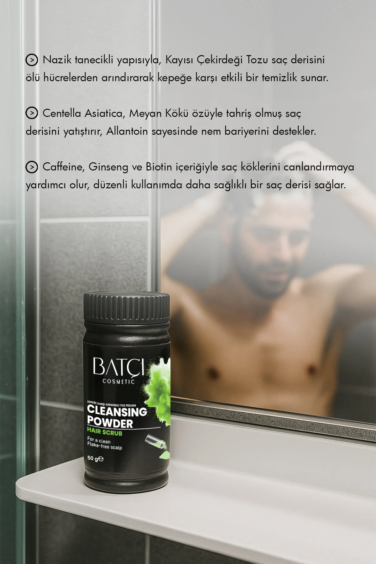 Kepeğe Karşı Arındırıcı Saç Derisini Temizleyen Ve Ferahlatan Toz Saç Peelingi 50g 50 ML