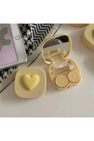 Lionsa Lens Kutusu Ve Takma Aparatı Seti Aynalı Kalpli-sarı