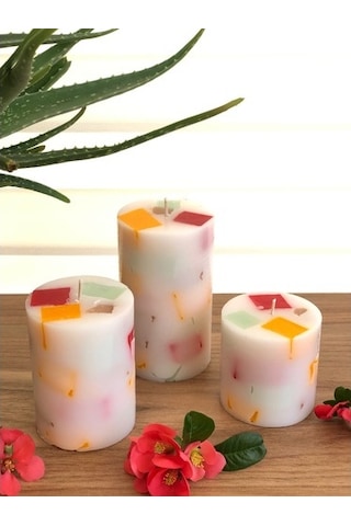 Tabsecret Candle Fruity Series Parçacık Tasarımlı Mum Seti